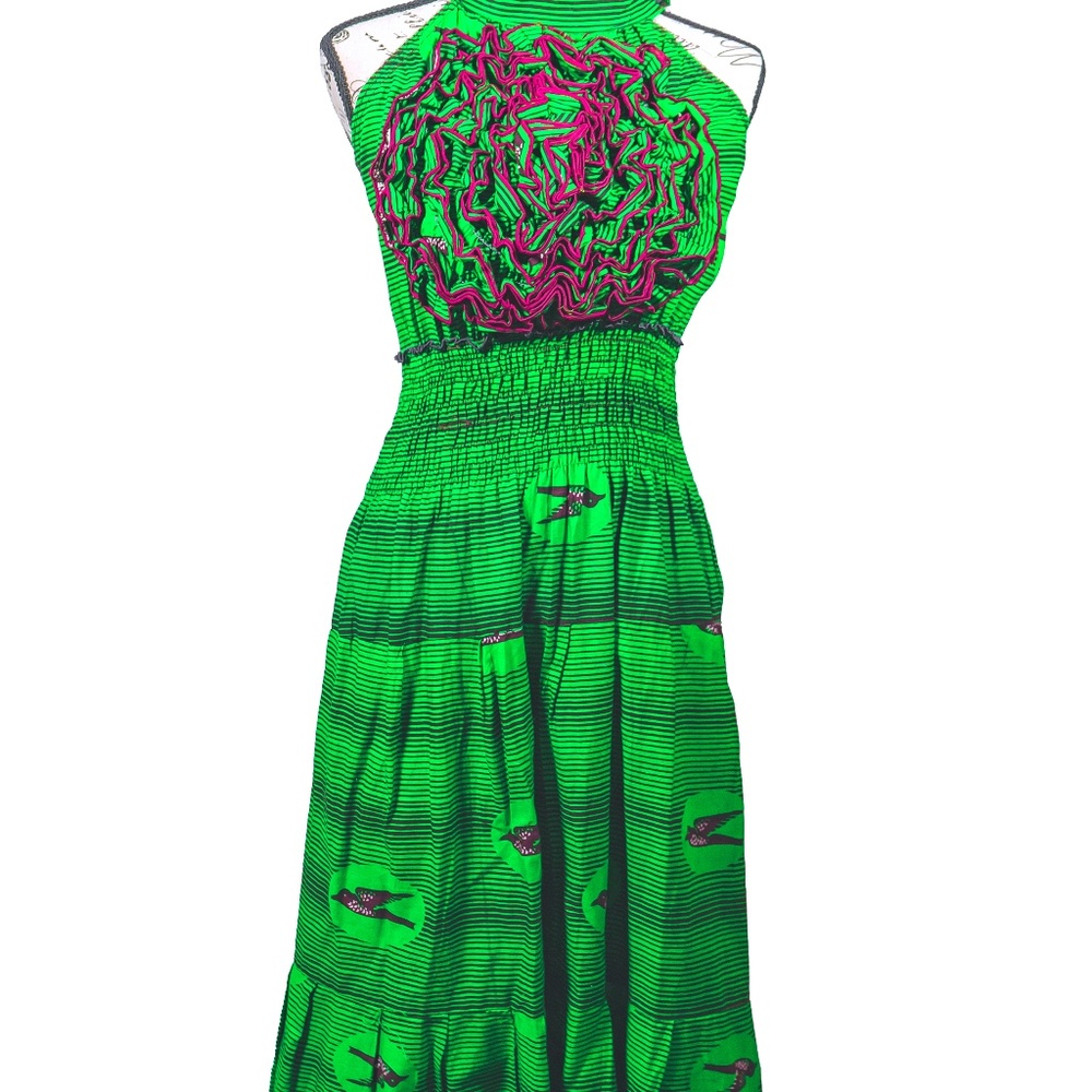 💃🏿 2 for $10💃🏿Green Printed Summer Dress